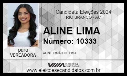 Candidato ALINE LIMA 2024 - RIO BRANCO - Eleições