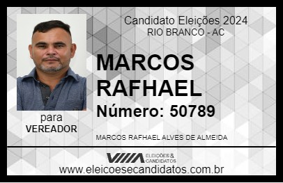 Candidato MARCOS RAFHAEL 2024 - RIO BRANCO - Eleições