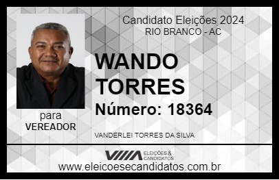 Candidato WANDO TORRES 2024 - RIO BRANCO - Eleições