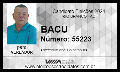 Candidato BACU 2024 - RIO BRANCO - Eleições