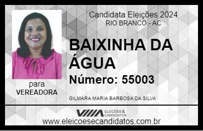 Candidato BAIXINHA DA ÁGUA 2024 - RIO BRANCO - Eleições