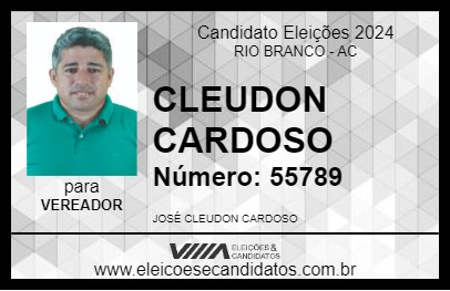 Candidato CLEUDON CARDOSO 2024 - RIO BRANCO - Eleições