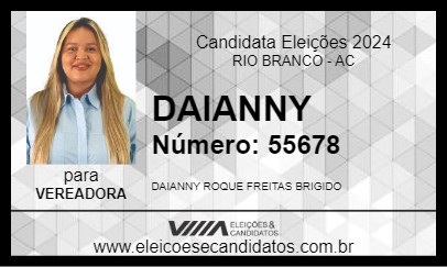 Candidato DAIANNY 2024 - RIO BRANCO - Eleições