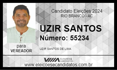 Candidato UZIR SANTOS 2024 - RIO BRANCO - Eleições