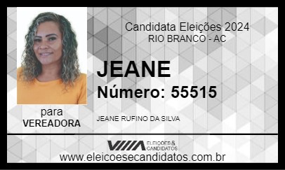 Candidato JEANE 2024 - RIO BRANCO - Eleições