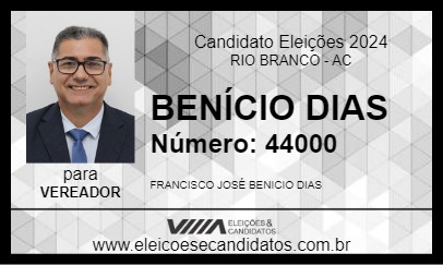 Candidato BENÍCIO DIAS 2024 - RIO BRANCO - Eleições