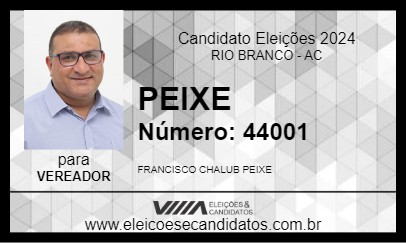 Candidato PEIXE 2024 - RIO BRANCO - Eleições