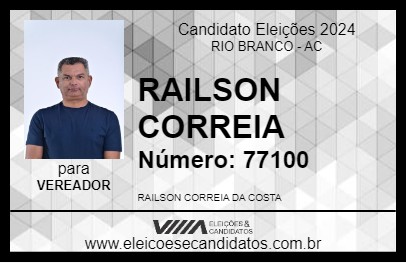 Candidato RAILSON CORREIA 2024 - RIO BRANCO - Eleições