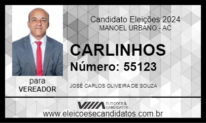 Candidato CARLINHOS 2024 - MANOEL URBANO - Eleições