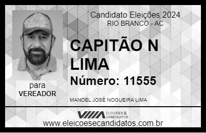 Candidato CAPITÃO N LIMA 2024 - RIO BRANCO - Eleições