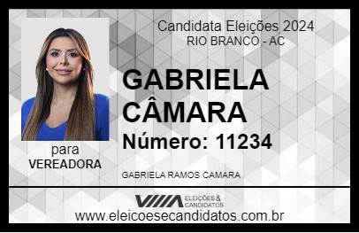 Candidato GABRIELA CÂMARA 2024 - RIO BRANCO - Eleições