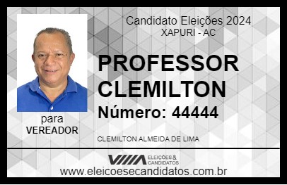 Candidato PROFESSOR CLEMILTON 2024 - XAPURI - Eleições