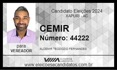 Candidato CEMIR 2024 - XAPURI - Eleições