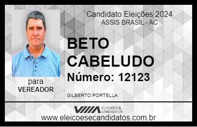 Candidato BETO CABELUDO 2024 - ASSIS BRASIL - Eleições