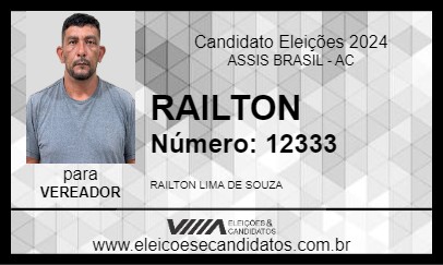 Candidato RAILTON 2024 - ASSIS BRASIL - Eleições