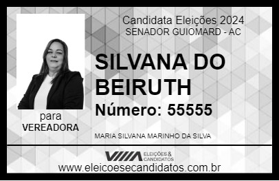 Candidato SILVANA DO BEIRUTH 2024 - SENADOR GUIOMARD - Eleições