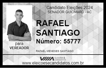 Candidato RAFAEL SANTIAGO 2024 - SENADOR GUIOMARD - Eleições