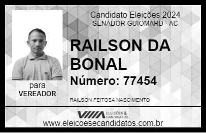 Candidato RAILSON DA BONAL 2024 - SENADOR GUIOMARD - Eleições