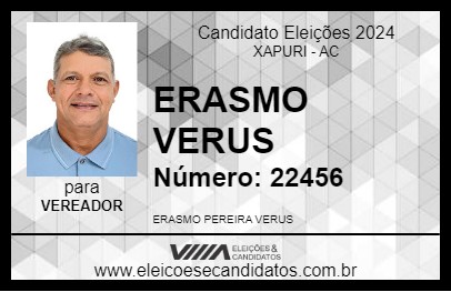 Candidato ERASMO VERUS 2024 - XAPURI - Eleições