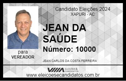 Candidato JEAN DA SAÚDE 2024 - XAPURI - Eleições