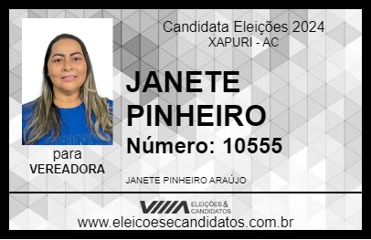 Candidato JANETE PINHEIRO 2024 - XAPURI - Eleições