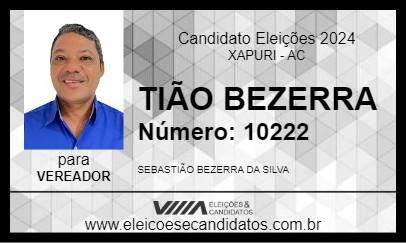 Candidato TIÃO BEZERRA 2024 - XAPURI - Eleições