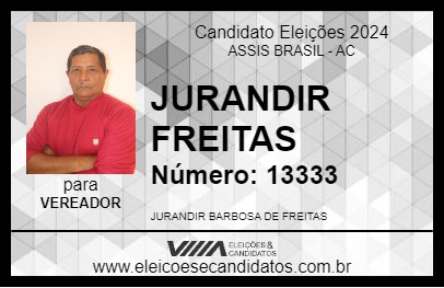 Candidato JURANDIR FREITAS 2024 - ASSIS BRASIL - Eleições