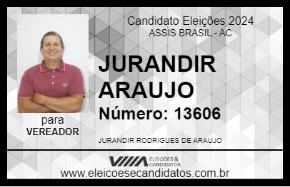 Candidato JURANDIR ARAUJO 2024 - ASSIS BRASIL - Eleições