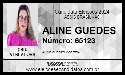 Candidato ALINE GUEDES 2024 - ASSIS BRASIL - Eleições