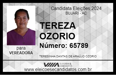 Candidato TERESA OSORIO 2024 - BUJARI - Eleições