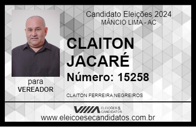 Candidato CLAITON JACARÉ 2024 - MÂNCIO LIMA - Eleições