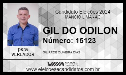 Candidato GIL DO ODILON 2024 - MÂNCIO LIMA - Eleições