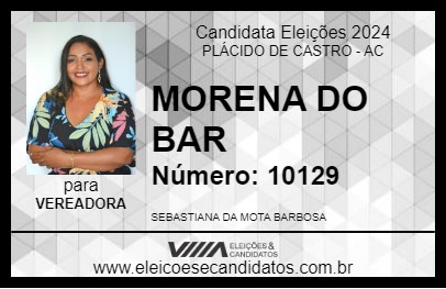 Candidato MORENA DO BAR 2024 - PLÁCIDO DE CASTRO - Eleições