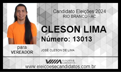 Candidato CLESON LIMA 2024 - RIO BRANCO - Eleições