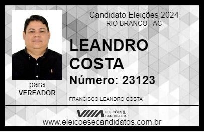 Candidato LEANDRO COSTA 2024 - RIO BRANCO - Eleições