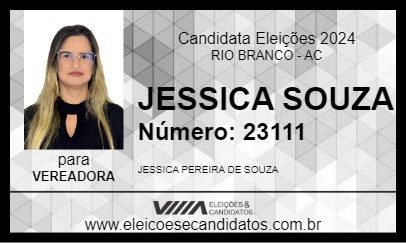 Candidato JESSICA SOUZA 2024 - RIO BRANCO - Eleições