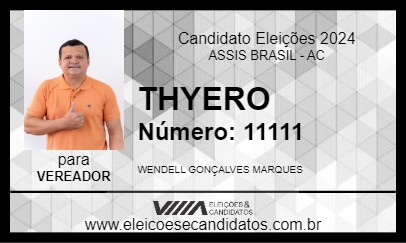 Candidato THYERO 2024 - ASSIS BRASIL - Eleições