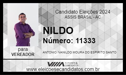 Candidato NILDO 2024 - ASSIS BRASIL - Eleições