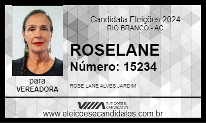 Candidato ROSELANE 2024 - RIO BRANCO - Eleições