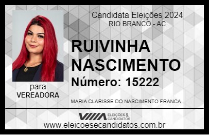 Candidato RUIVINHA NASCIMENTO 2024 - RIO BRANCO - Eleições