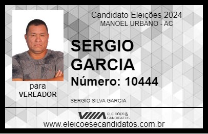 Candidato SERGIO GARCIA 2024 - MANOEL URBANO - Eleições