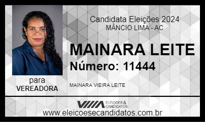 Candidato MAINARA LEITE 2024 - MÂNCIO LIMA - Eleições