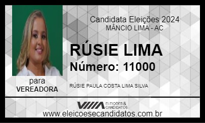 Candidato RÚSIE LIMA 2024 - MÂNCIO LIMA - Eleições