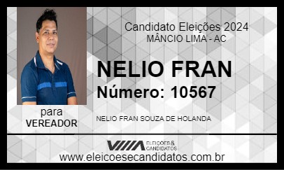 Candidato NELIO FRAN 2024 - MÂNCIO LIMA - Eleições