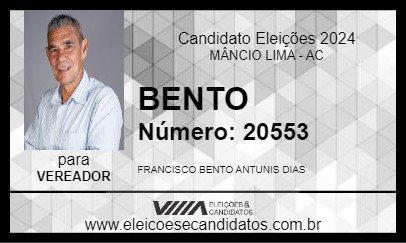 Candidato BENTO 2024 - MÂNCIO LIMA - Eleições