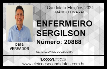 Candidato ENFERMEIRO SERGILSON 2024 - MÂNCIO LIMA - Eleições