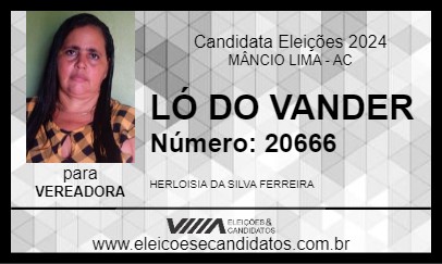 Candidato LÓ DO VANDER 2024 - MÂNCIO LIMA - Eleições