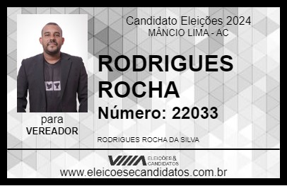 Candidato RODRIGUES ROCHA 2024 - MÂNCIO LIMA - Eleições