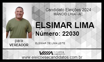 Candidato ELSIMAR LIMA 2024 - MÂNCIO LIMA - Eleições