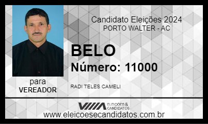 Candidato BELO 2024 - PORTO WALTER - Eleições